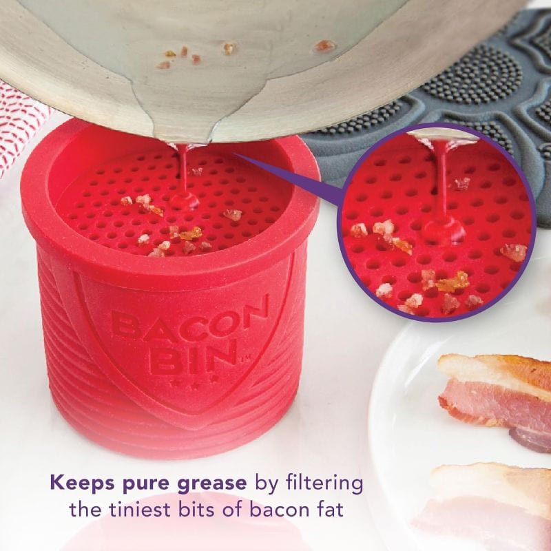 Bacon Grease Container - Bacon Silicone Grease Container with