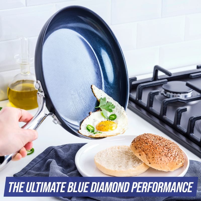 Blue Diamond Ceramic Non-Stick 30-Piece Cookware Set, Dishwasher Safe