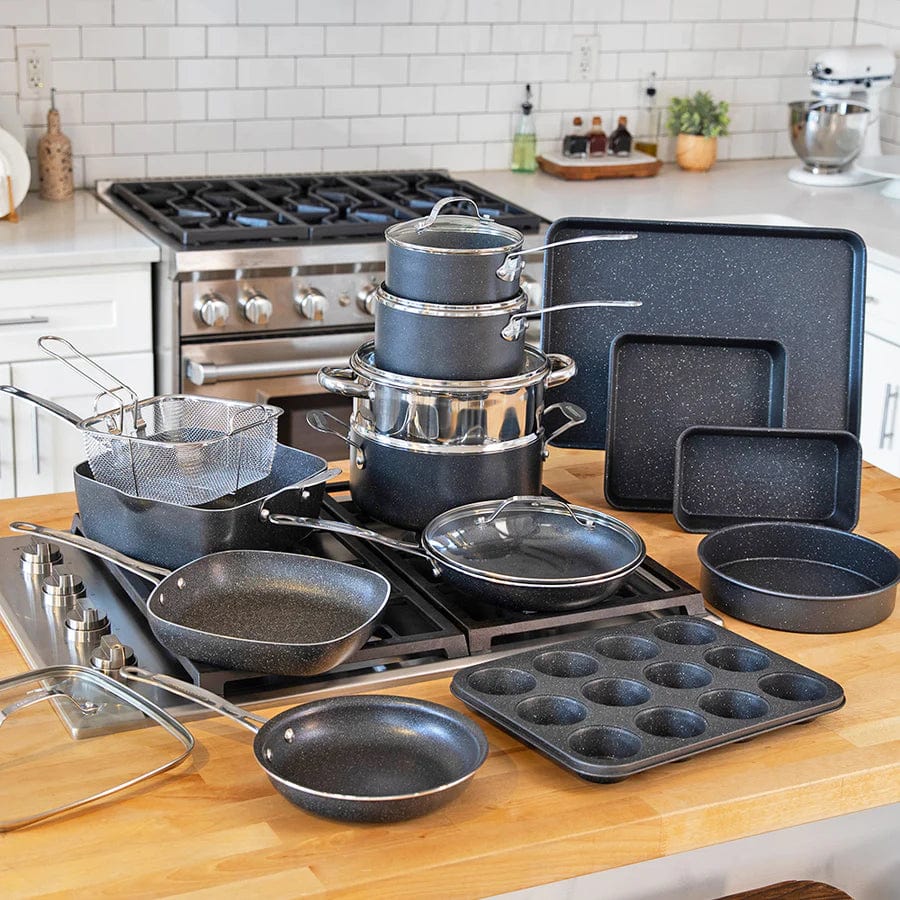 Nonstick Granite Cookware 8 Pcs Pots and Pans Set Stone Kitchen