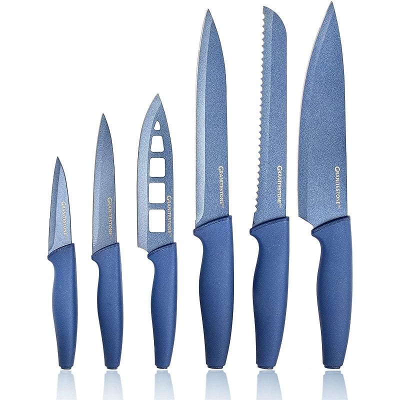 As Seen on TV Blue Kitchen Knife Sets