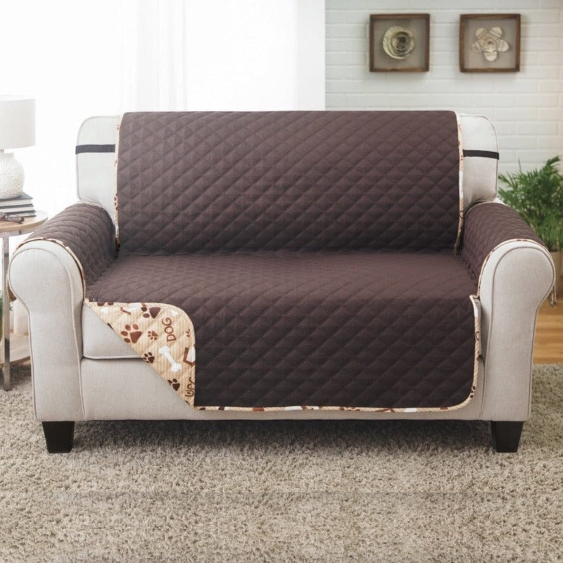 Couch Guard Love Seat Furniture Protector, Damask Gray